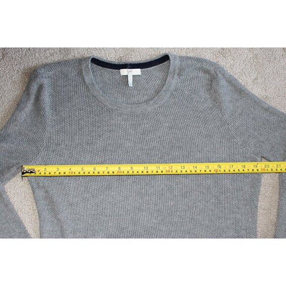 Joie - Idella Waffle Weave Cashmere Blend Base Layer Pullover Sweater, Grey, Sml - Picture 5 of 11